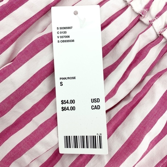 NWT Urban Outfitters Pink Striped Crinkle Cotton Mini Skirt - Picture 6 of 9